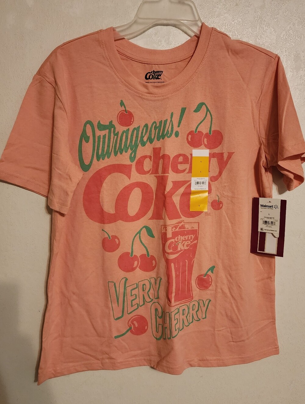 Cherry Coke Women's Graphic Tee Short Sleeve Size L NWT